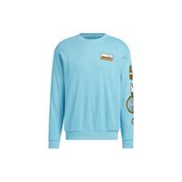 Adidas Neo Fleece-Lined Long Sleeve Crew Neck Sweatshirt Unisex Tops Vintage-Blue IA6847 A/L