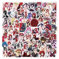 100pcs High School DXD Anime Stickers Sexy Girls PVC Graffiti Car Stickers For Laptop Suitcase Skateboard Luggage Decal DIY Toy