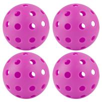 4 Pcs Durable 40 Holes Pickleball Balls High Elasticity Pickle Balls for Standard Pickleball Sport Training Practice