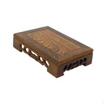 Elegantiškas medinis gėlių stovas namų dekorui 11cmx5cmx3.8cm