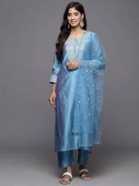Designer Party Wear Kurti Salwar Kameez  Indian Women Top Tunic Kurta Pant Dupatta Set Dress S