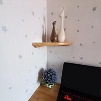 Kampinė lentyna Eksponavimo sienos galas Mažas naktinis staliukas Augalas erdvei 22cm
