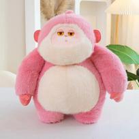 Gyvi rudi, rožiniai orangutangai, King Kong pliušiniai žaislai, minkštos animacinių filmukų beždžionės pliušiniai žaislai vaikams, juokingos dovanos 23cm