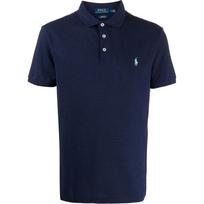 Polo Ralph Lauren Solid Color Small Pony Embroidered Slim Fit Short Sleeve Polo Shirt Men tops Navy-Blue 710671764-072 XS