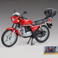 1:12 SUZUKI GS125 King Motorcycle Alloy Diecast Model Sound And Light Children's Toy Car Ornaments Trendy Decoration With Friend Box
