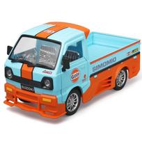 1/24 SUZOKI Gulf Truck Alloy Car Diecasts & Toy Vehicles Car Model Sound and Light Pull Back Car Toys for Kids Gifts mėlyna