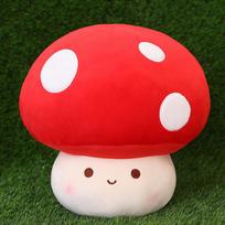 Cute expression mushroom doll plush toy mushroom doll sofa pillow cushion children soothing doll 23cm（0.2kg）