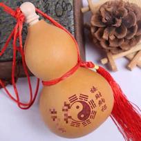 Natural Gourd Feng Shui Pendant: Cinnabar Nafu Ornament for Harmony and Balance