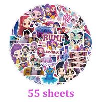 55-110pcs stickers KPop Demon Hunters Cartoon Characters anime Graffiti stickers DIY stickers Handbooks Around Korean Wave Stars