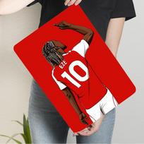 Arsenal Football Star EZE No.10 Back Iron Painting Home Decor Fan Gift Red Background Art Poster 20x30cm（7.8x11.8inch）