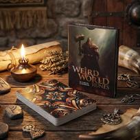 Weird World Runes Deck - 9*6cm 25 Elder Futhark Oracle Cards for Divination Printed on 350GSM Double-embossed Cardstock