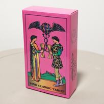 Pink Neon Tarot Deck - 10.3*6cm 78 Classic Rider-Waite Smith Cards Vibrant Trippy Design