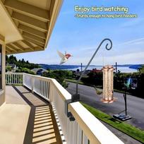 Deck Hook for Bird Feeder Bird Feeder Pole for Deck Railing 32-Inch Long Clamp-On Suet Baskets Brackets for Outdoor Flower Pot China Mainland