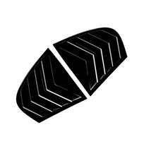 For BMW 5 Series E60 E61 2004-2010 Car Rear Louver Window Side Shutter Cover Trim Sticker Vent Scoop ABS Carbon Fiber Black ABS Gloss Black