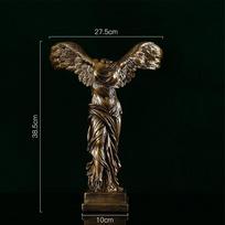 For Victory Goddess Desktop Resin Sculpture Winged Statue Ornament for Encouragement and Inspiration with Detailed Winged Design