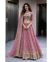 Women Bollywood Heavy Two Tone Fandy Silk Lehenga Choli Party Wear Designer Wedding Wear M