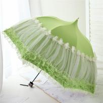 Uv Blocking Umbrella Folding Sun Umbrellas Strong Windproof Ultralight Lace Parasol Luxury Portable Piece Rains Accessories Aluminum&8K