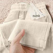 Women's 2026 Summer Pure Linen Wide-Leg Pants: Fashionable, Versatile, Casual Long Cotton Blend S [35-41 kg]