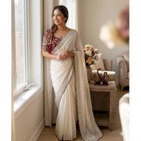 Premium Soft Rangoli Silk Sequence Embroidered Saree