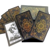 Wholesale Tarot Cards Waterproof Pvc Playing Cards With Gold Foil And Colorful Prints Black