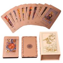 78 Classic Tarot Cards Deck Set with Guide Book Rose Gold Waterproof Tarot Cards for Beginners & Experienced Practitioners