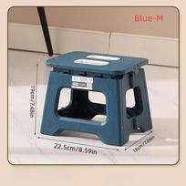 Lightweight Folding Step Stool - Thickened Non-Slip Plastic Footstool, Multi-Purpose Handheld Stool for Kitchen, Bathroom & Home