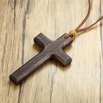 Vnox Classic Cross Necklace Men,Minimalist Stainless Steel Christianity Faith Pendant Jewelry,Prayer Gift for Him