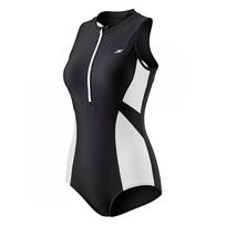 Skechers Swimwear Competition Simple Fashion Slim Quick-Dry Breathable Sports Hot Spring Swimming Sleeveless Triangle One-Piece Swimsuit S1026046 M