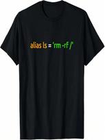 Alias Ls = Sudo Rm Rf Programmer, Developer, Computer Sci T-Shirt S įvairiaspalvis