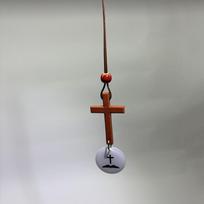 Wooden Cross NFC Bible Cross Pendant Handmade Inspirational Cross Hanging Ornament Daily Encouragement Prayer Time