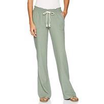 Women High Waist Wide Leg Pants Soft Breathable Embroidered Cotton Linen Casual Loose Fit Trousers with Drawstring Waist and Pockets L