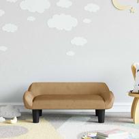 Vidaxl Sofa Dla Dzieci, Brązowa, 70X40X24 Cm, Aksamit