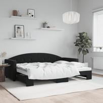 Vidaxl Sofa Rozsuwana, Czarna, 80X200 Cm, Aksamit