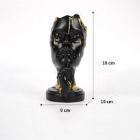 Resin Handicrafts Life-sized Statue Abstract Face Mask Silence Gold Decorative Figurines Home Decoration Accessories