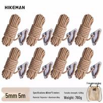 HIKEMAN Reflective Polyester Tent Wind Ropes, 5mm, Windproof Tarp Set, Outdoor Camping.