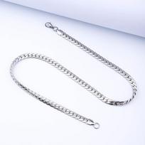 Unisex Titanium Steel Cuban Link Chain Necklace for Hip Hop 5mm Wide length 45cm