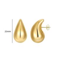 Trendy Hip Hop Water Drop Stud Earrings for Women – Exaggerated European & American Fashion