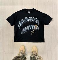 Grillz Cross Chain Graphic Boxy Unisex T-Shirt S