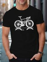 Unisex'S Road Bike Graphic Short-Sleeve T-Shirt - Geometric Bicycle Design M