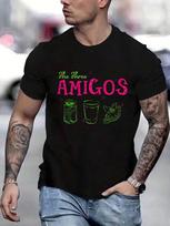 The Three Amigos Lime Salt Tequila Funny Printed Unisex T-Shirt L
