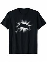 Unisex's Black Dolphin Art Graphic T-Shirt S