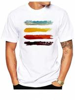 Unisex's Fashion Multi-Color Print Round Neck Casual Loose Short Sleeve T-Shirt XL