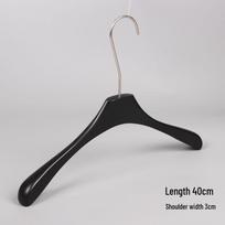 Solid Wood Black and White Luxury Hangers with Pants Clips – Ideal for Clothing Stores and Wedding Dresses Single