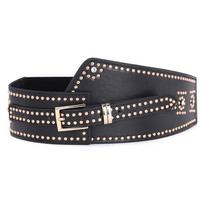 Punk Style Rivet Wide Waistbands Adjustable Irregular Leather Belt Y2K Cool Girls Belt  Party