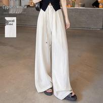 Women's Lyocell Blend High-Waist Wide-Leg Pants L