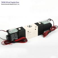 TWSANS European Standard Three-Position Five-Way Dual-Electric Solenoid Valve DC24V