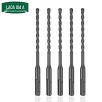 LAOA 10x150mm Round Shank Rotary Hammer Drill Bit 5-Pack