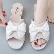 Yuzhihao Summer Women's Bow Low Heel Outdoor Sandals
