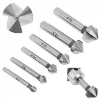 6pc 90 Degree HSS Countersink Bits 3 Flute For Precision Edge Chamfering On Metals Plastics And Wood Based Substrates China Mainland
