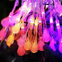 Solar LED Water Drop String Lights 7M 50-LED